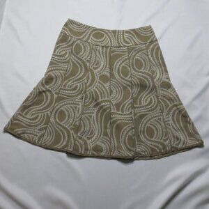 4/$14 CHADWICK’S womens SKIRT cream TAN midi CAREER soft CHAINS size 10